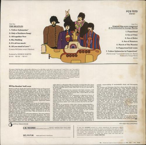 The Beatles Yellow Submarine UK 英盤Stereo Yellow Submarine - YouTube